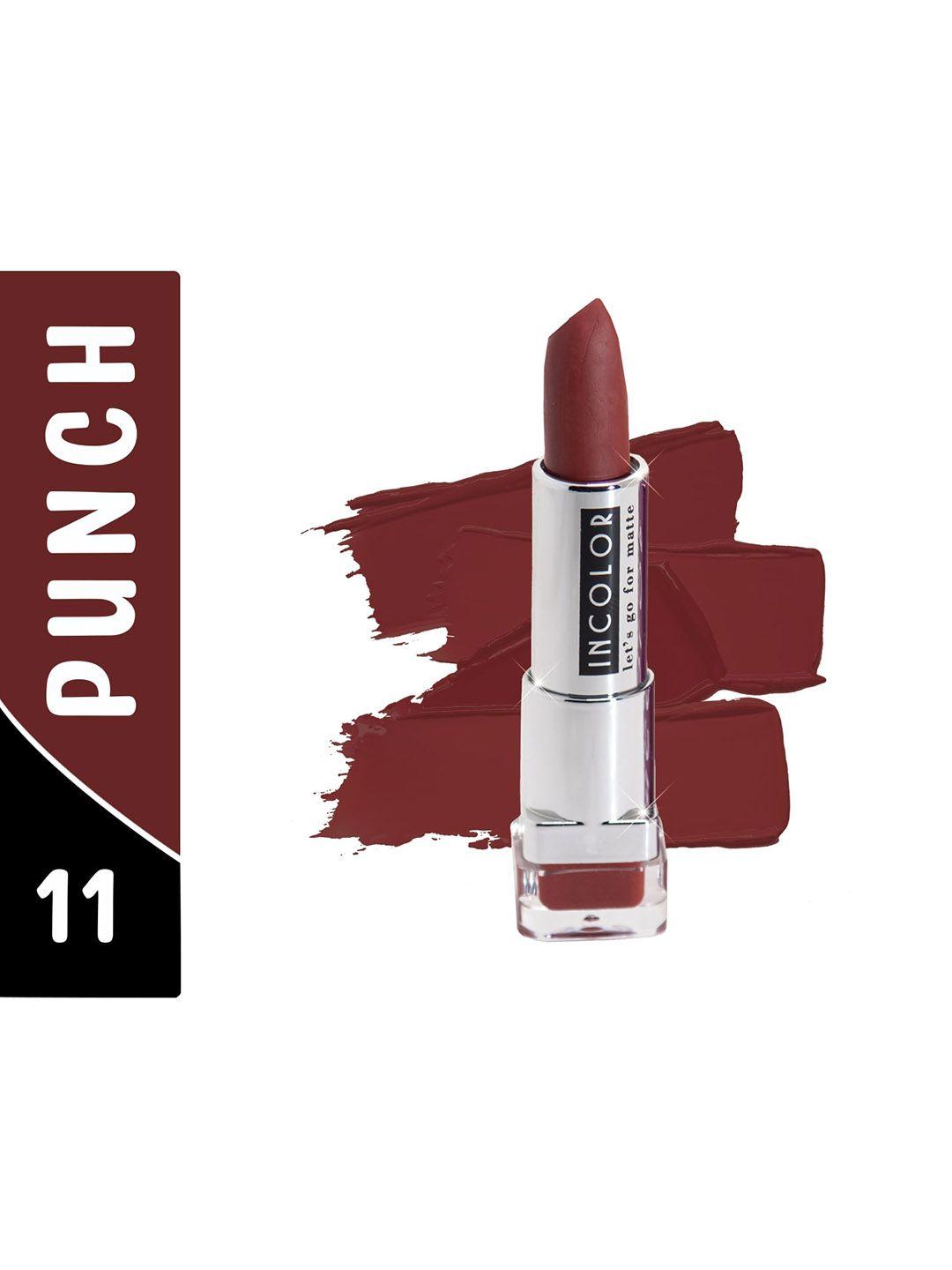 incolor let's go for matte lipstick - punch 11