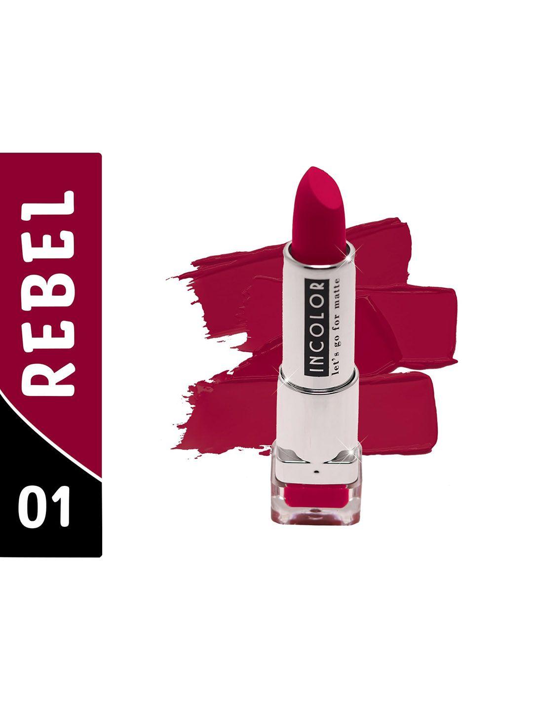 incolor let's go for matte lipstick - rebel 01