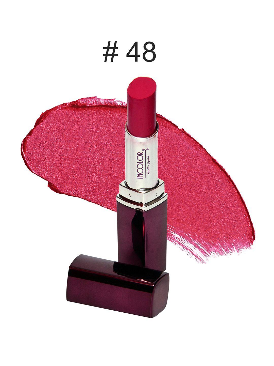 incolor pink mettalic 48 lipstick 3.7 gm