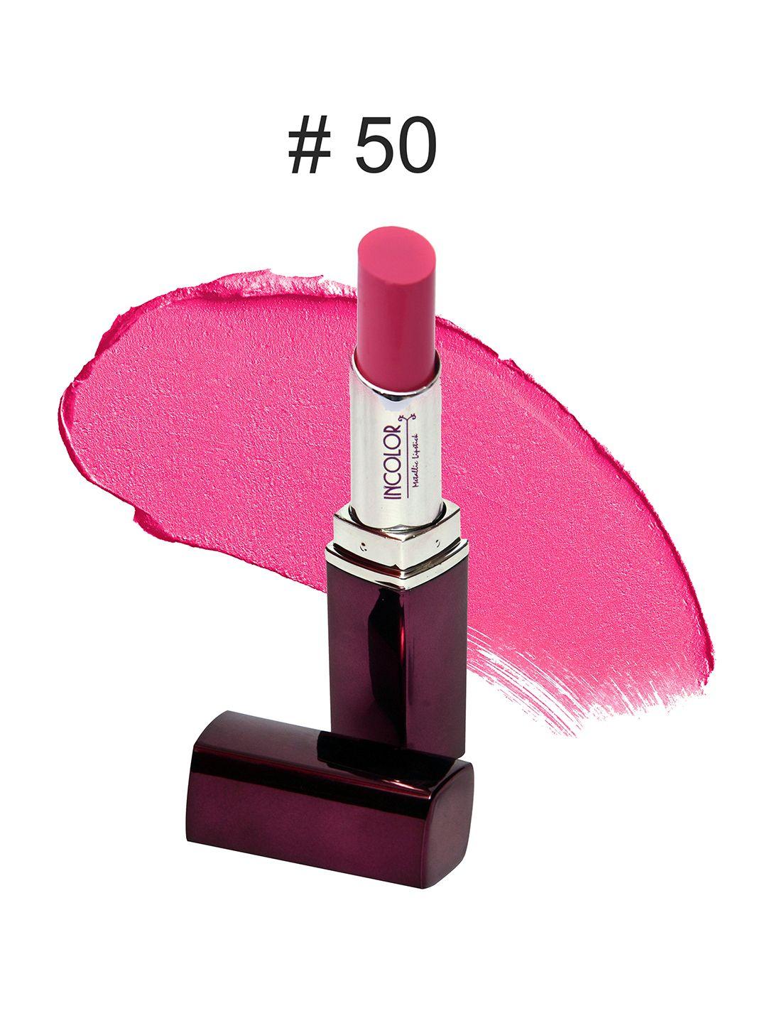 incolor pink mettalic 50 lipstick 3.7 gm