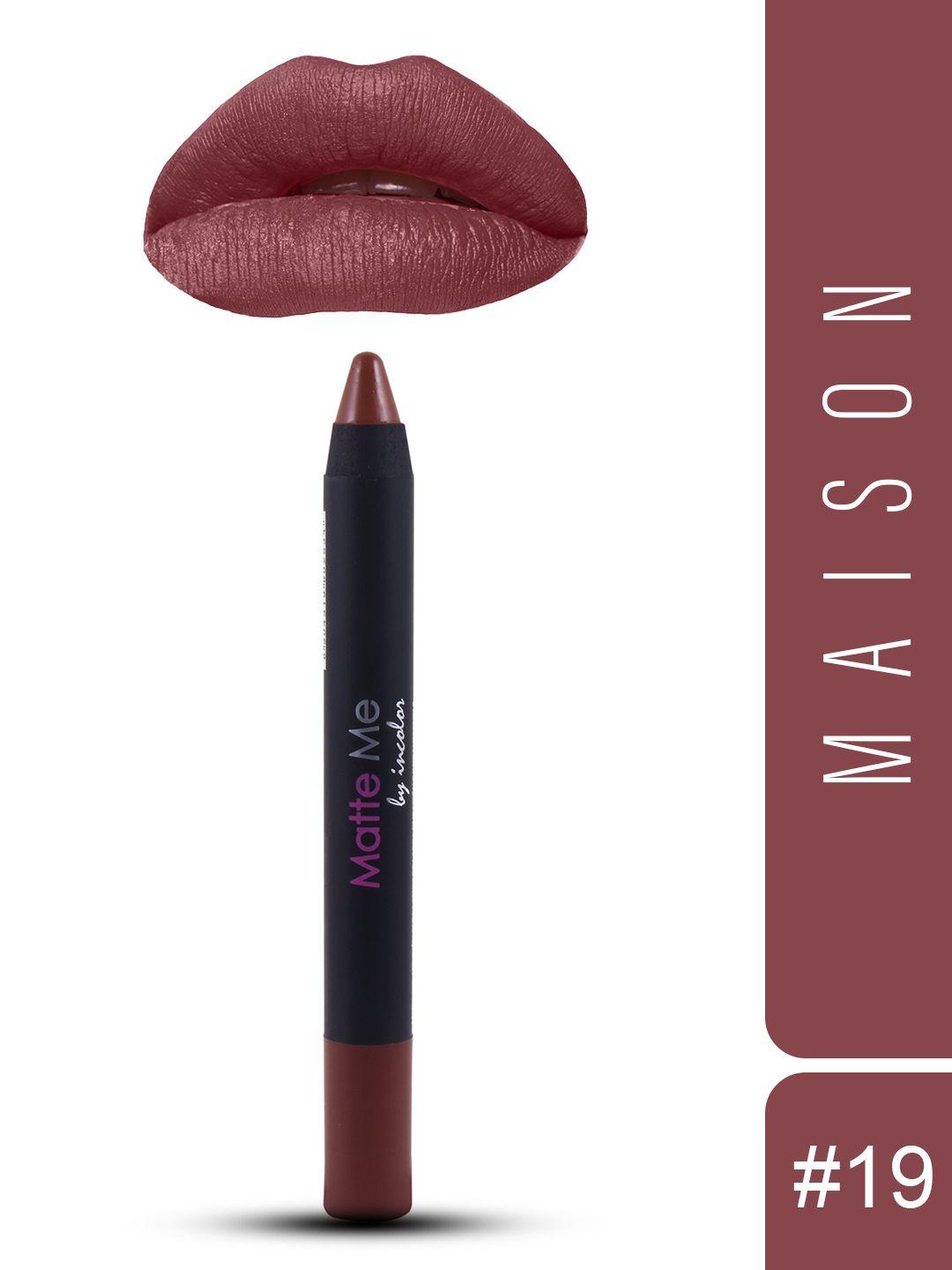 incolor red matte me crayon lipstick 19 masion