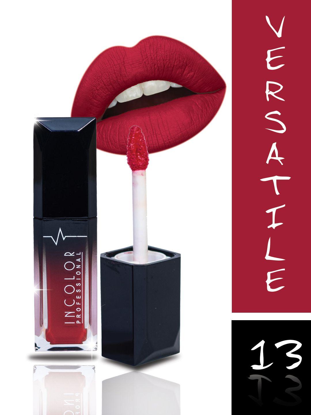 incolor red professional matte mini lip gloss versatile 13- 8 ml