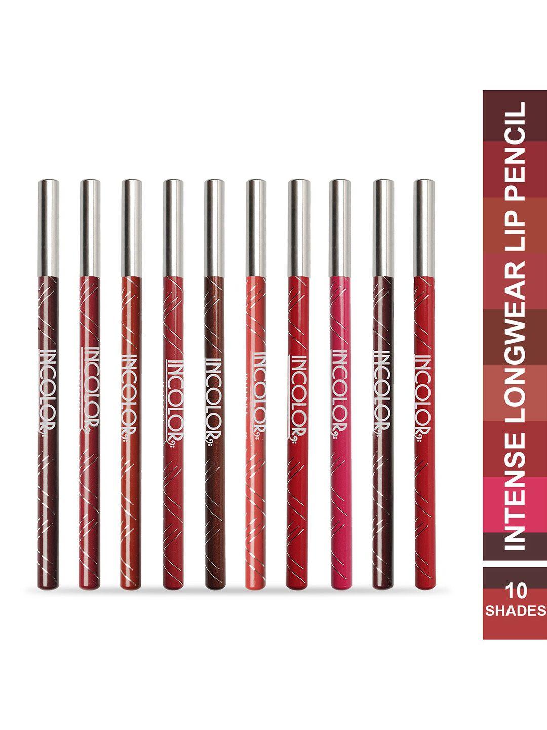 incolor set of 10 intense longwear lip pencil - 1.8g each