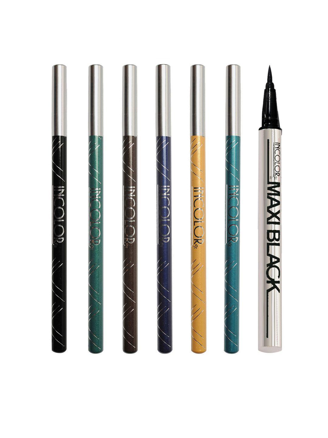 incolor set of intense long-wear eye pencils & maxi pen eyeliner