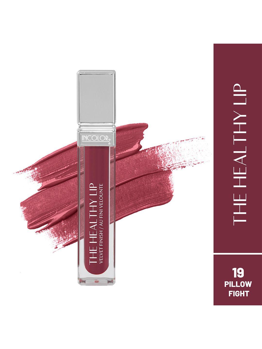 incolor the healthy lip velvet finish lip gloss - 8ml - pillow fight 19