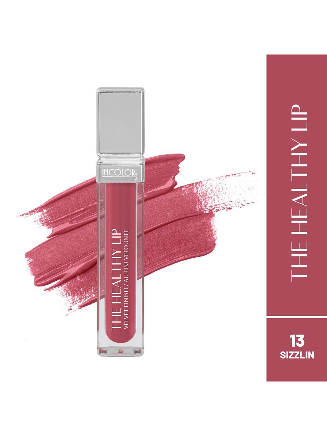 incolor the healthy lip velvet finish lip gloss - 8ml - sizzlin 13