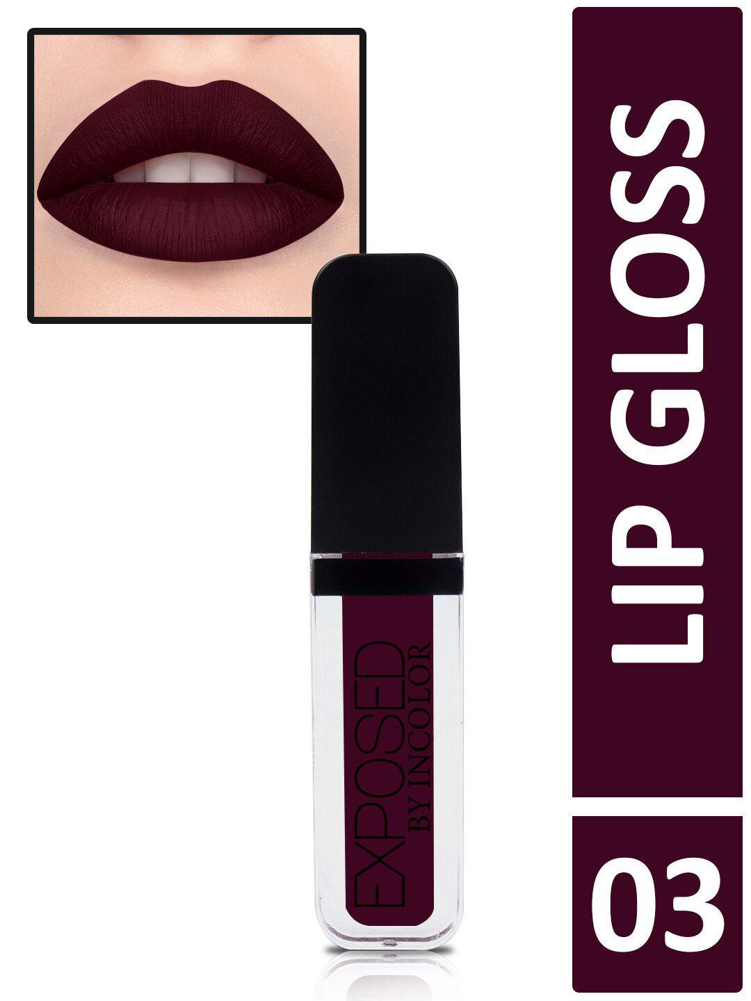 incolor women brown matte lip gloss 03