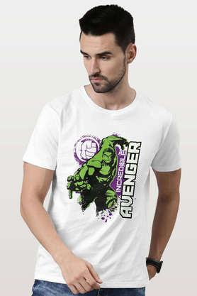 incredible avenger round neck mens t-shirt - white