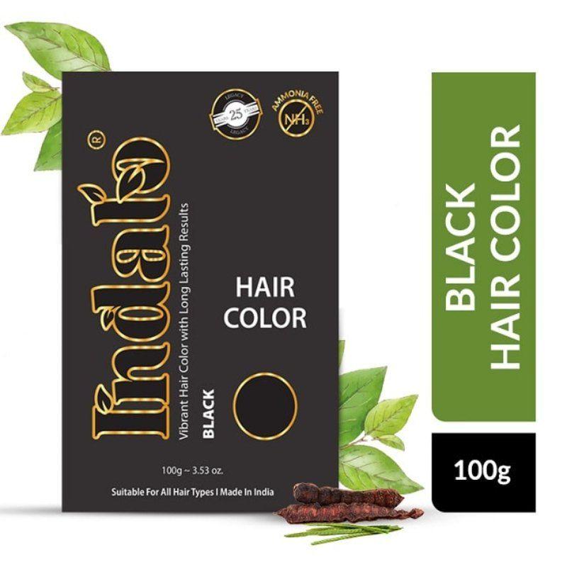 indalo herbal based amla & baheda hair colour - black