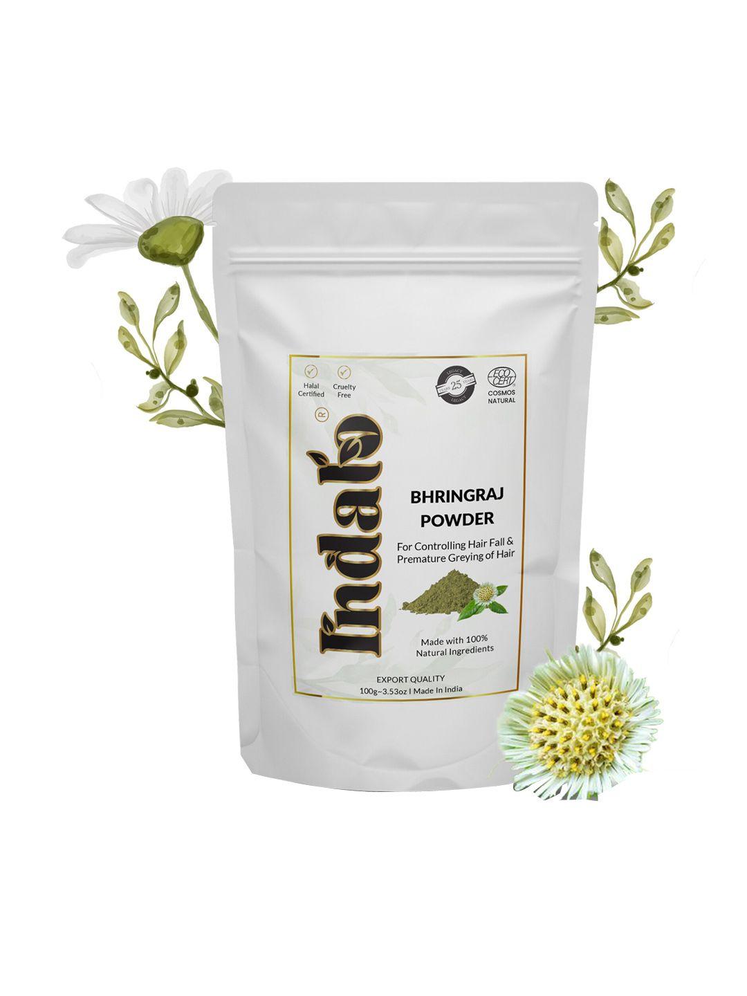 indalo natural bhringraj powder for hair growth & hair fall treatment - 100 g