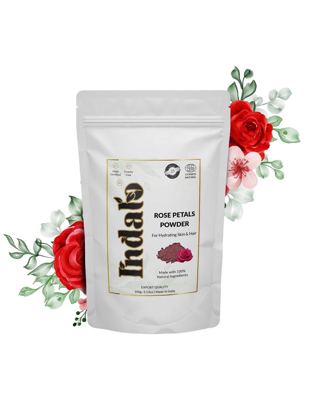 indalo rose petal powder for skin & hair | even skin tone & dandruff control (100 g)