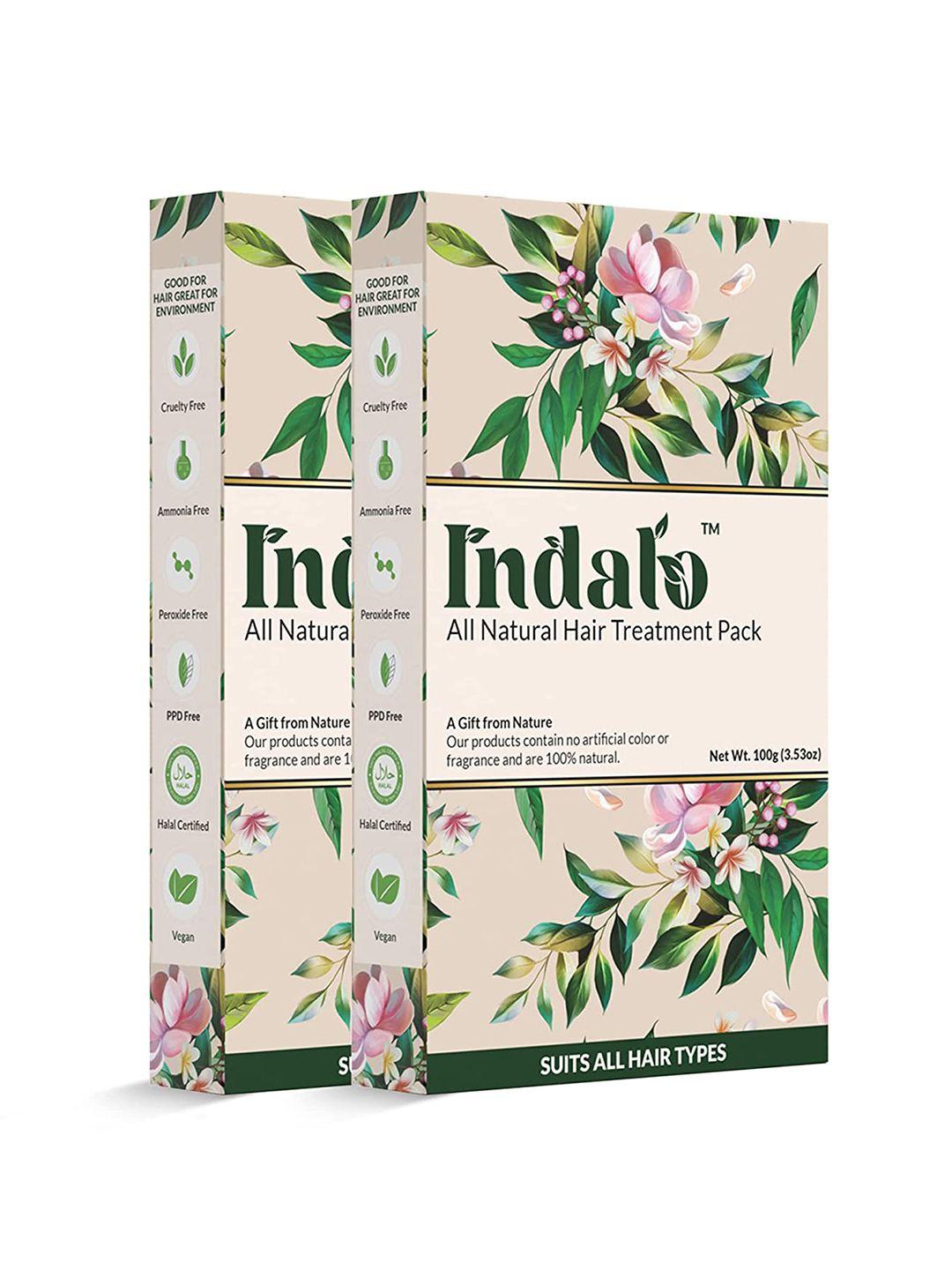 indalo set of 2 all-natural hair treatment pack for conditioning hair growth - 100g each