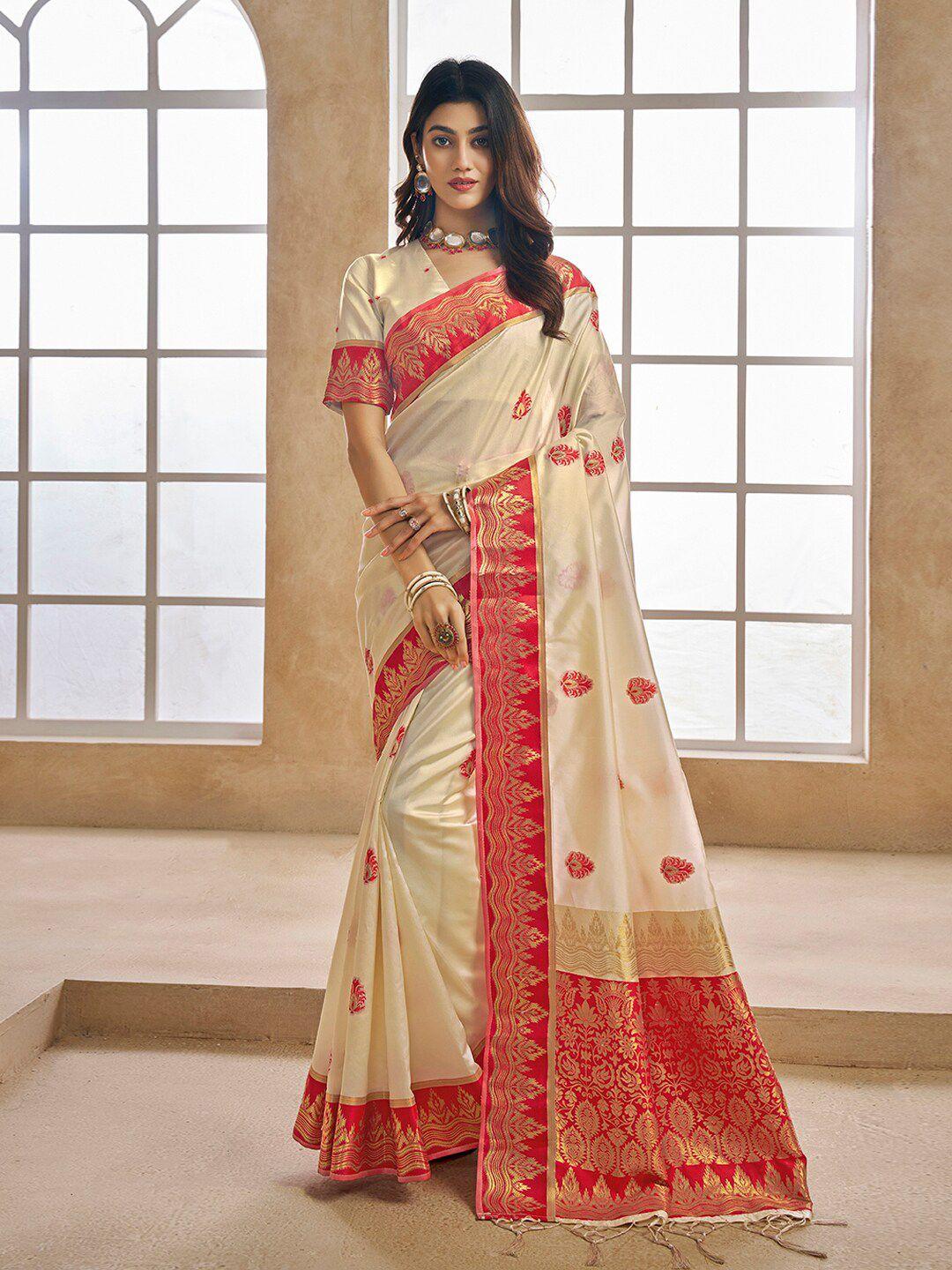 inddus ethnic motifs woven design zari detailed saree