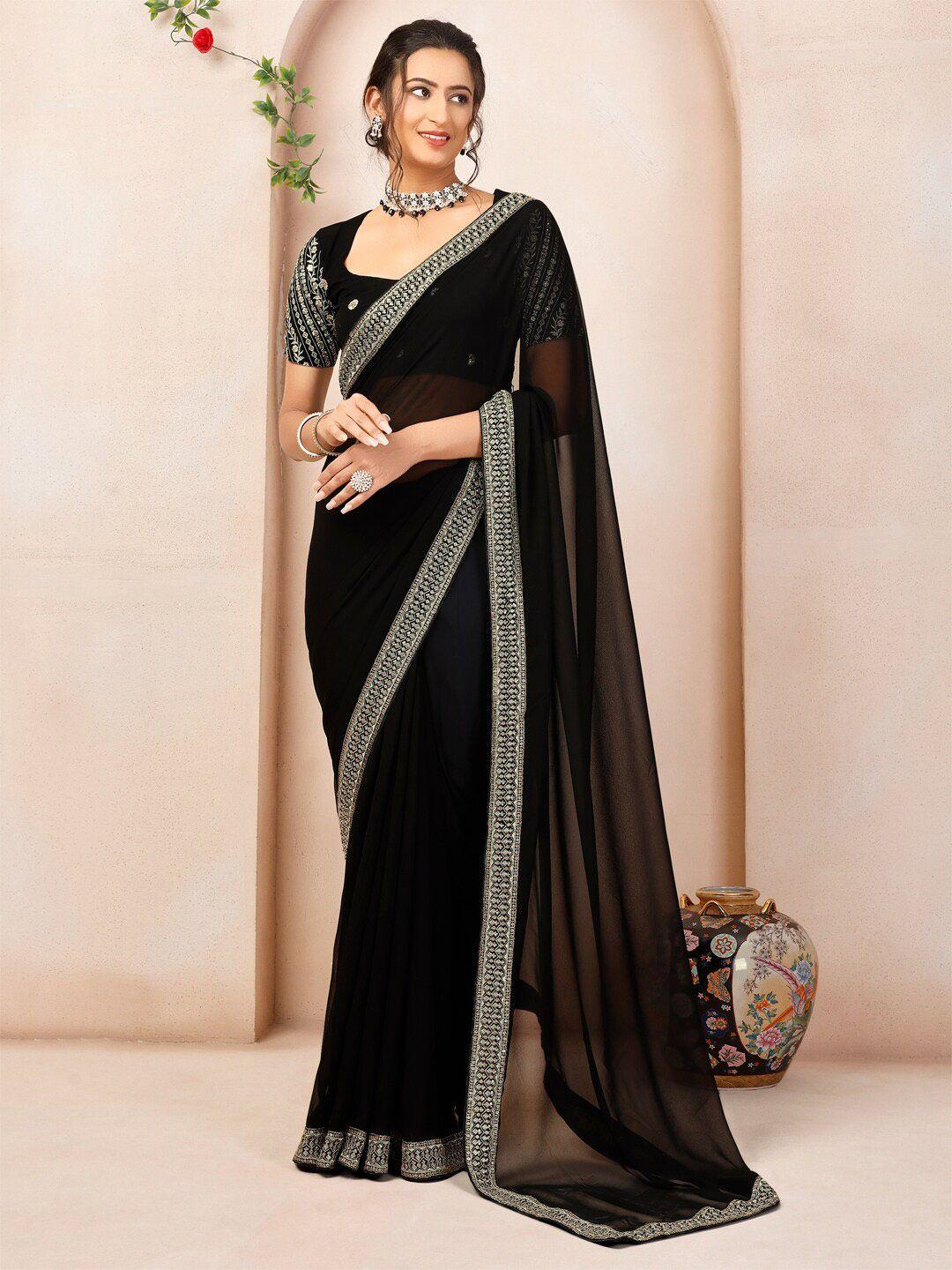 inddus embroidered seqiunned saree