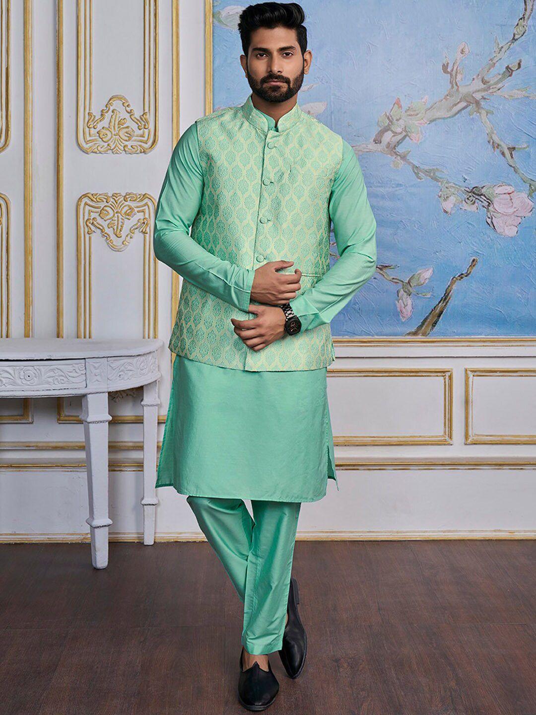 inddus jacquard kurta with trouser