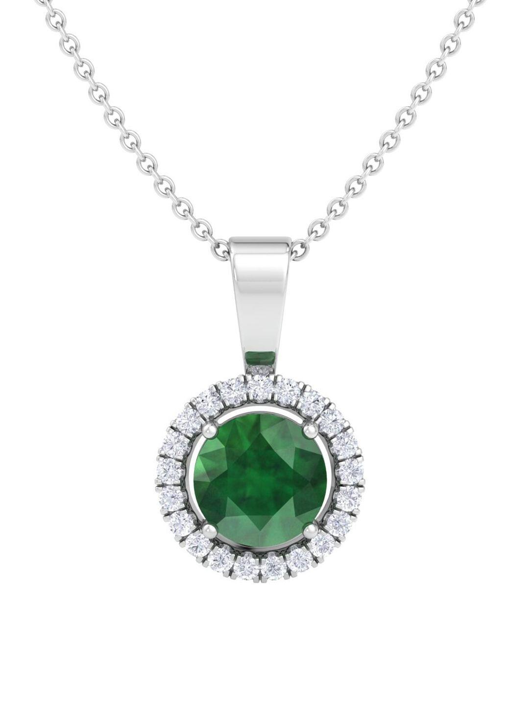 inddus jewels sterling silver rhodium-plated necklace