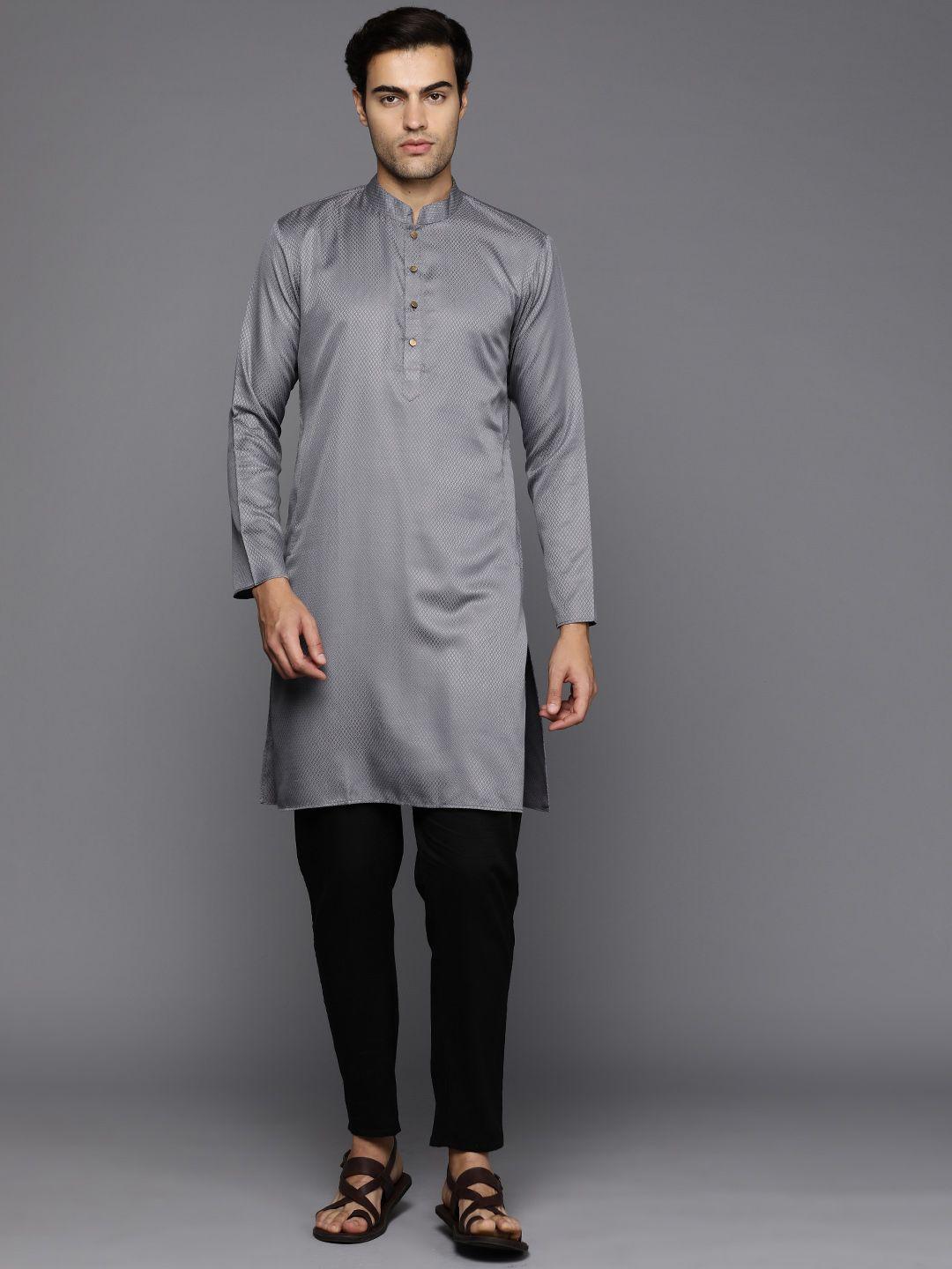 inddus woven design jacquard kurta