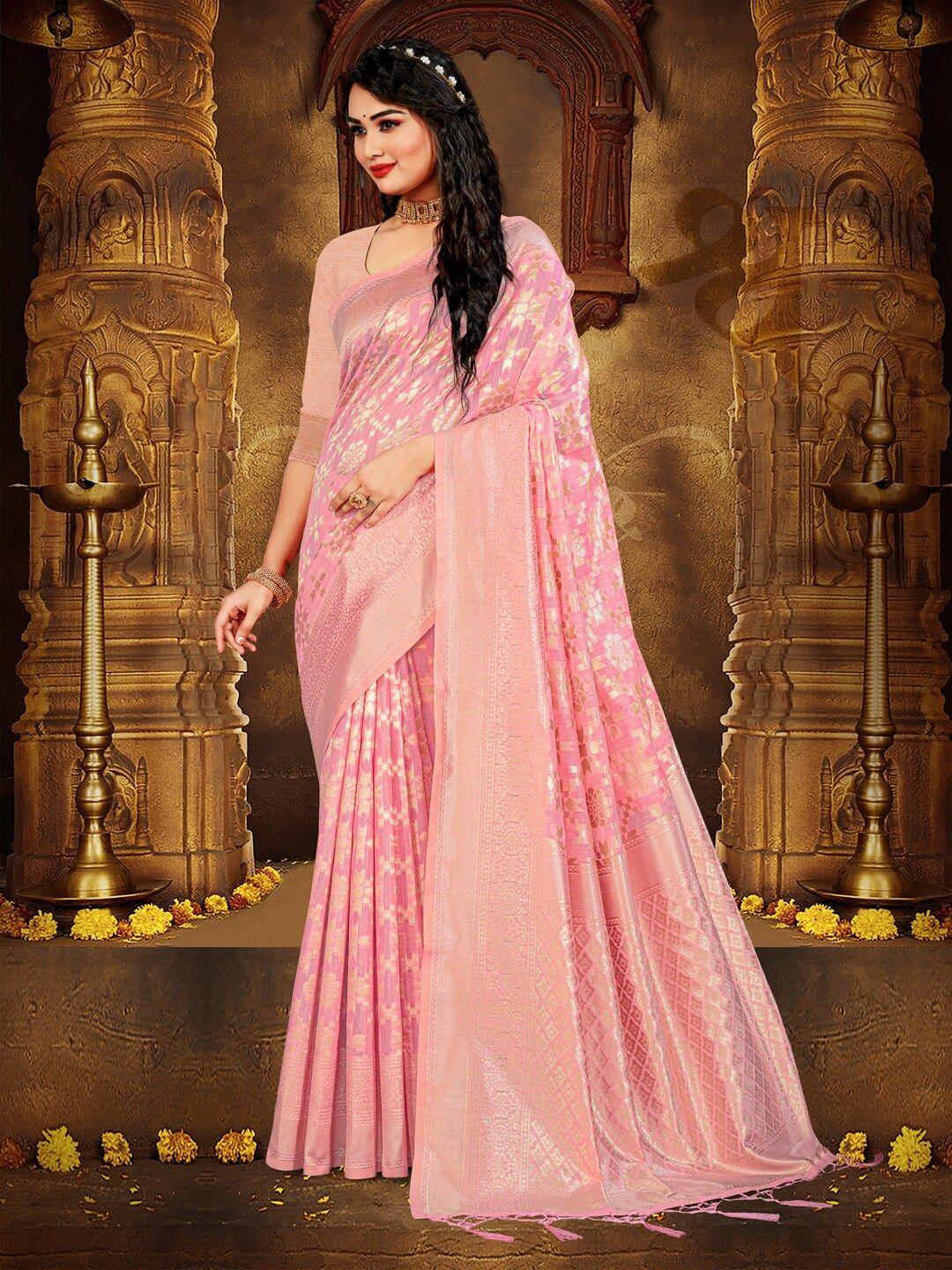 inddus woven design zari banarasi saree