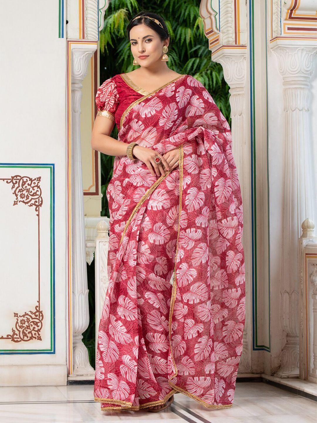 indi inside floral beads & stones kota saree