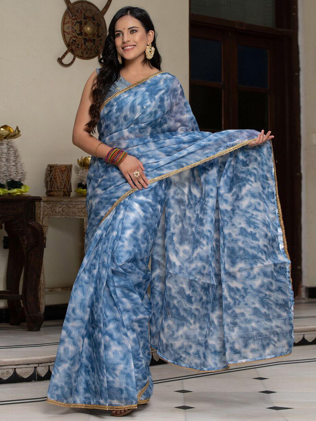 indi inside tie and dye kota saree