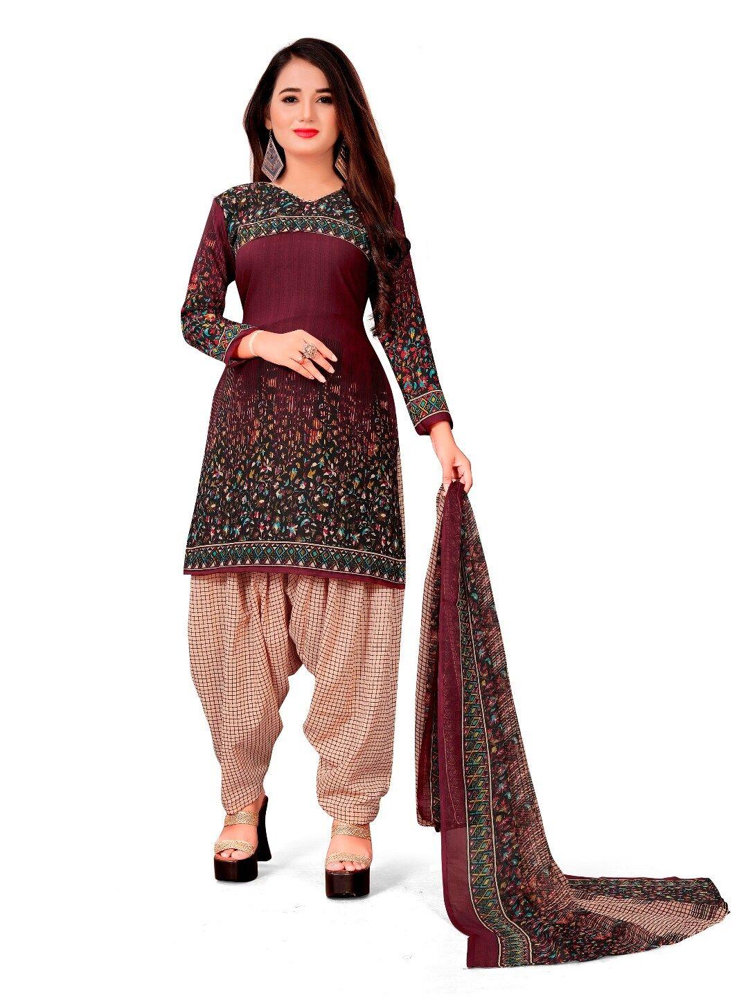 indian heritage printed unstitched dress material