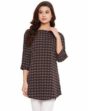 indian-print-tunic-with-curved-hem