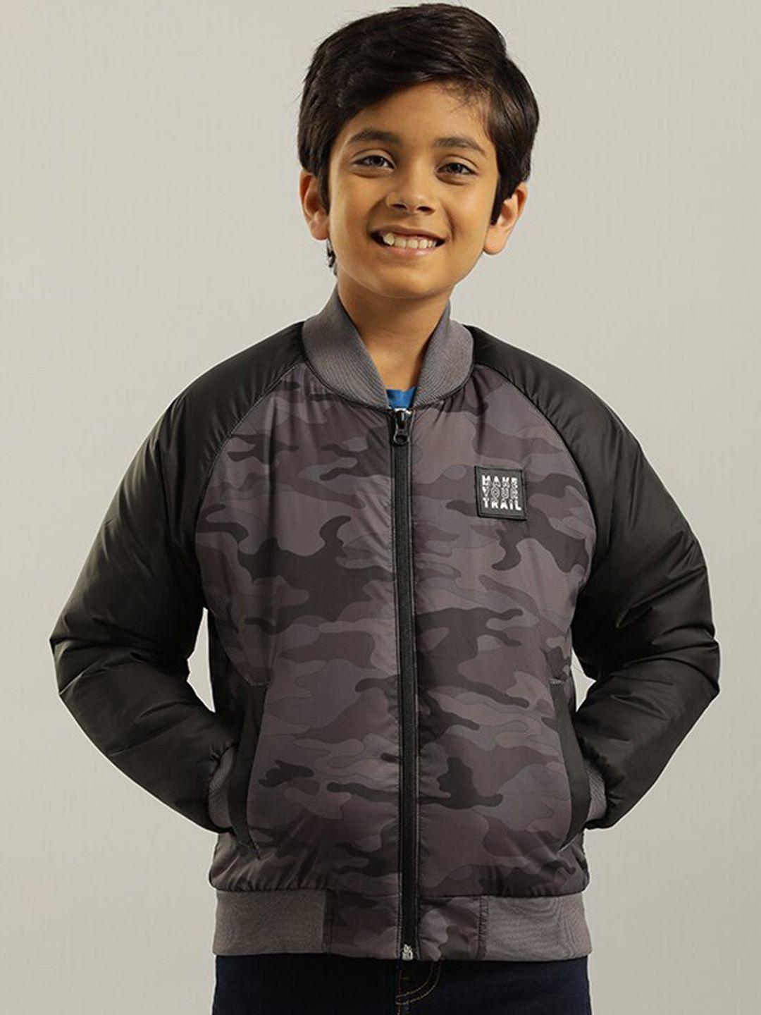 indian terrain boys black lightweight long sleeves outdoor fashion jacket