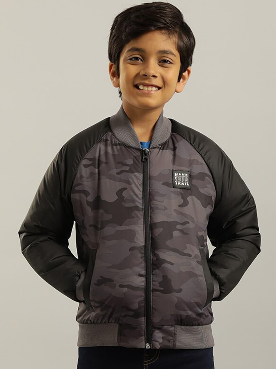 indian terrain boys black lightweight long sleeves outdoor fashion jacket