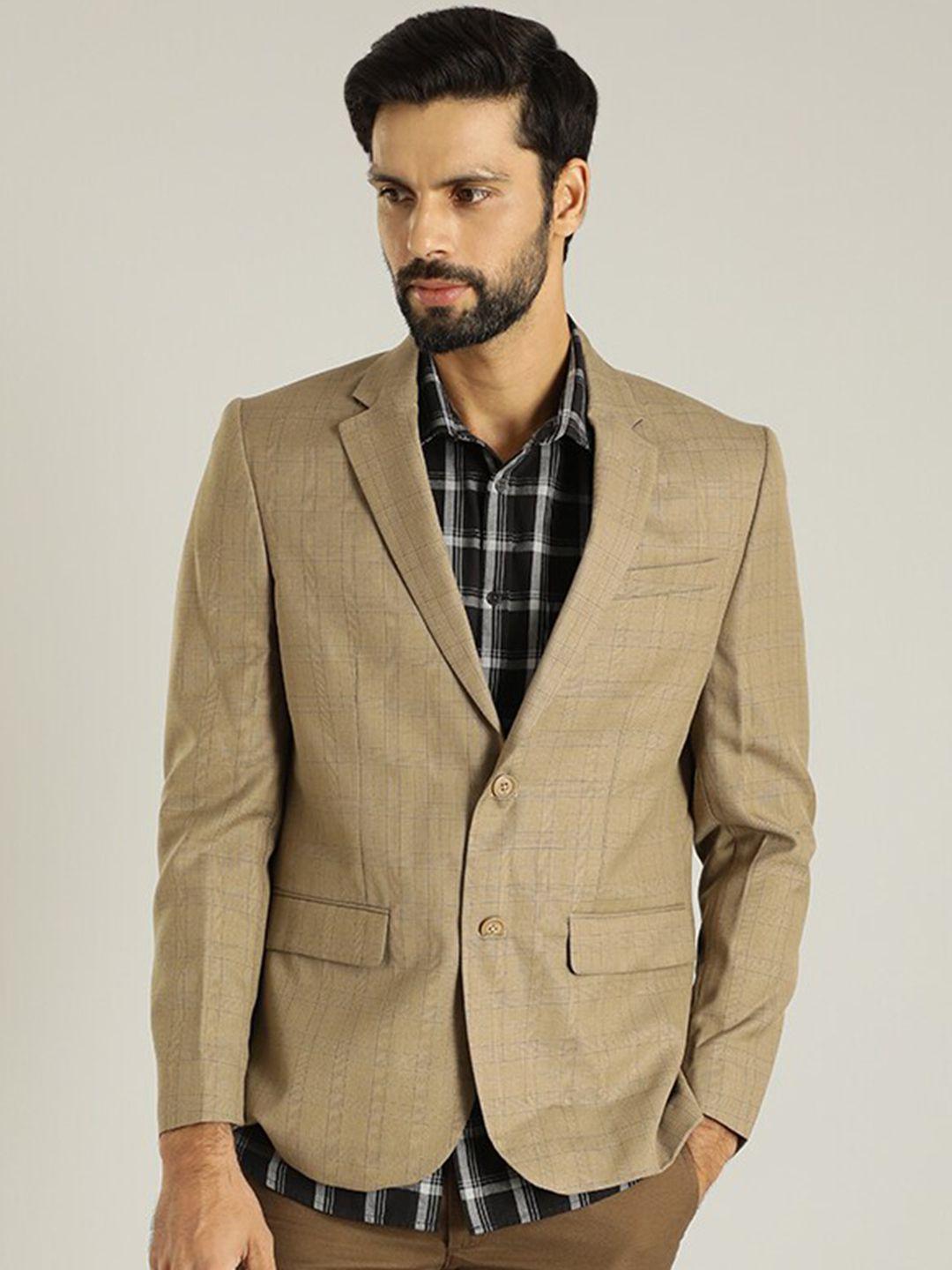 indian terrain checked single-breasted casual blazer