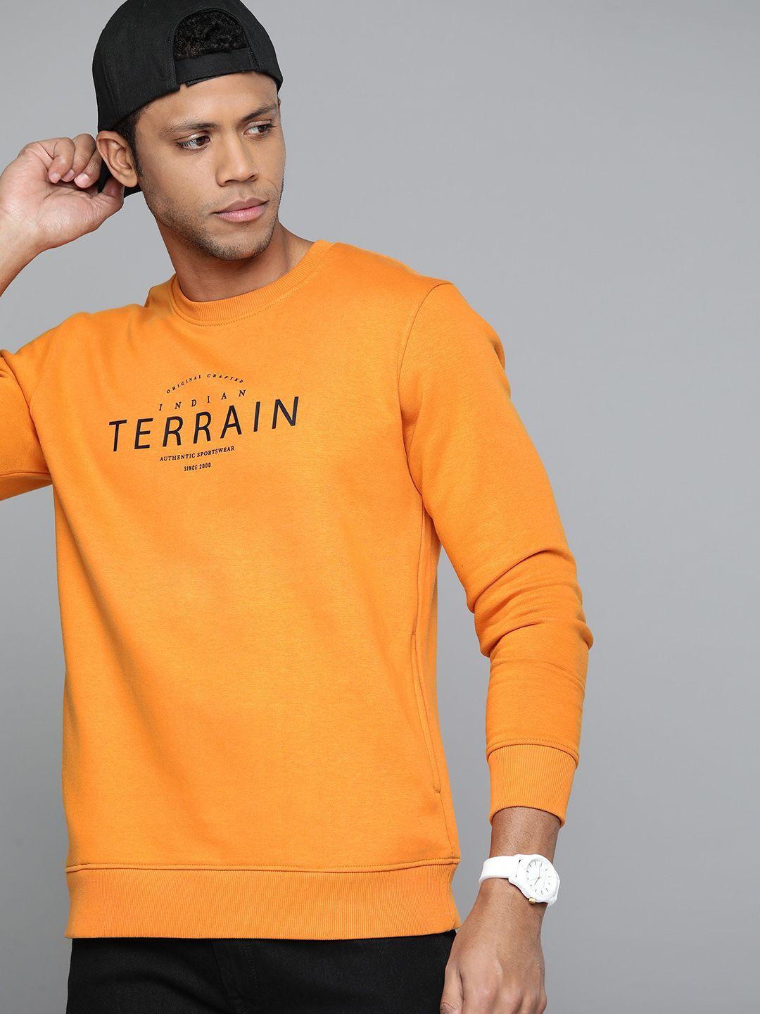 indian terrain men brand logo printed sweatshirt