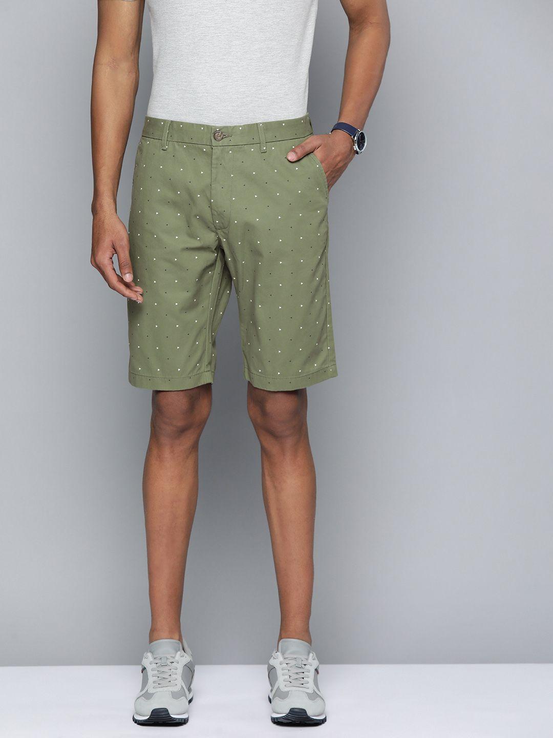 indian terrain men printed slim fit cotton shorts