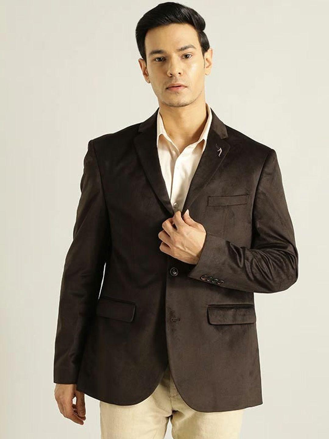 indian terrain notched lapel single breasted blazer
