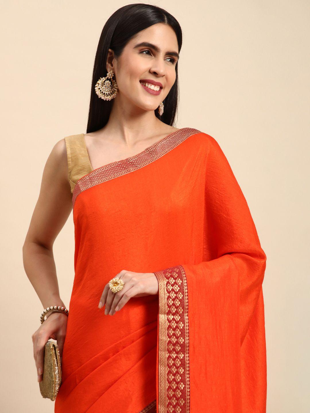 indian women solid silk blend saree