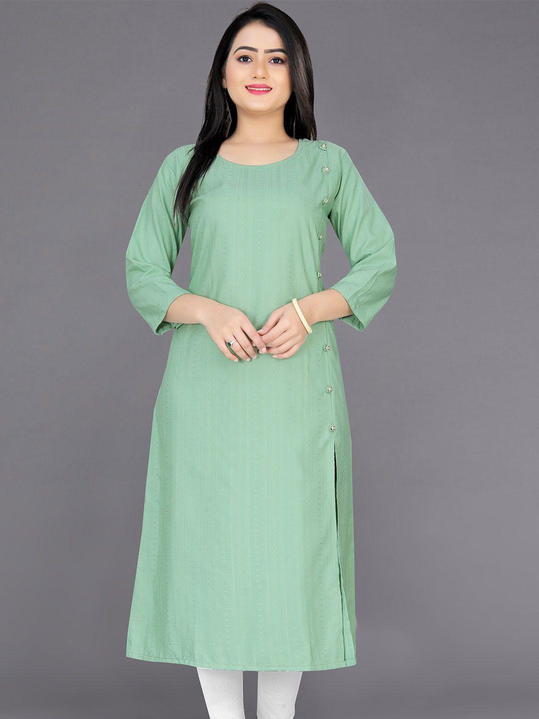 indian fashionista women striped pure cotton kurta