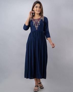 indian fit and flare  dress