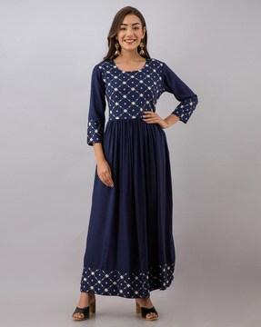 indian fit and flare  dress