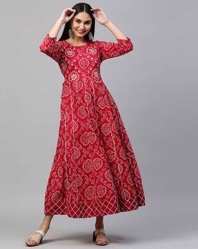 indian fit and flare dress