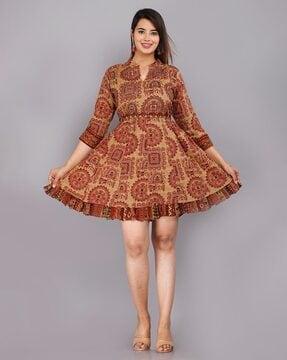 indian fit and flare dress