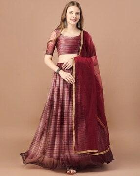 indian lehenga choli set with dupatta