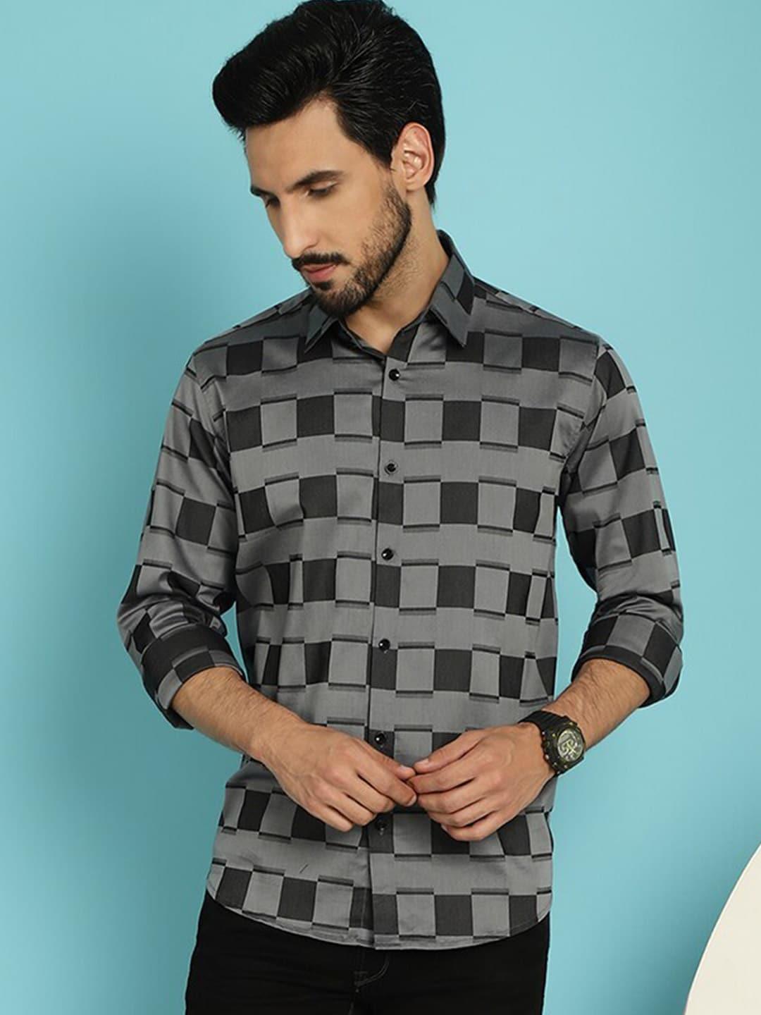 indian needle classic checked cotton casual shirt