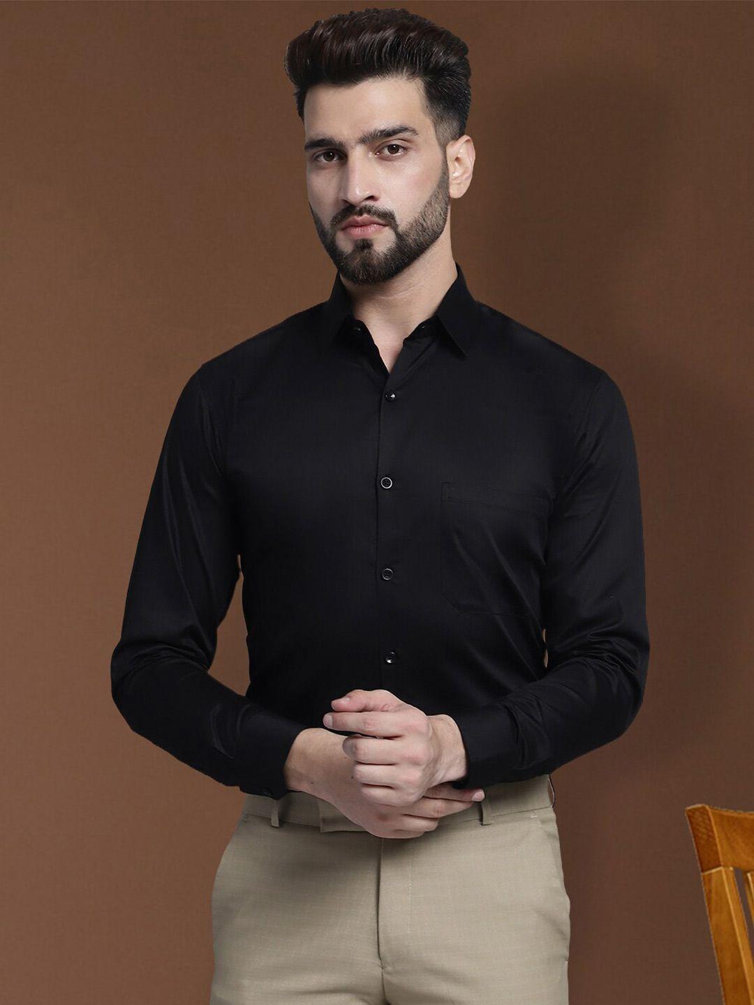 indian needle classic fit cotton satin formal shirt