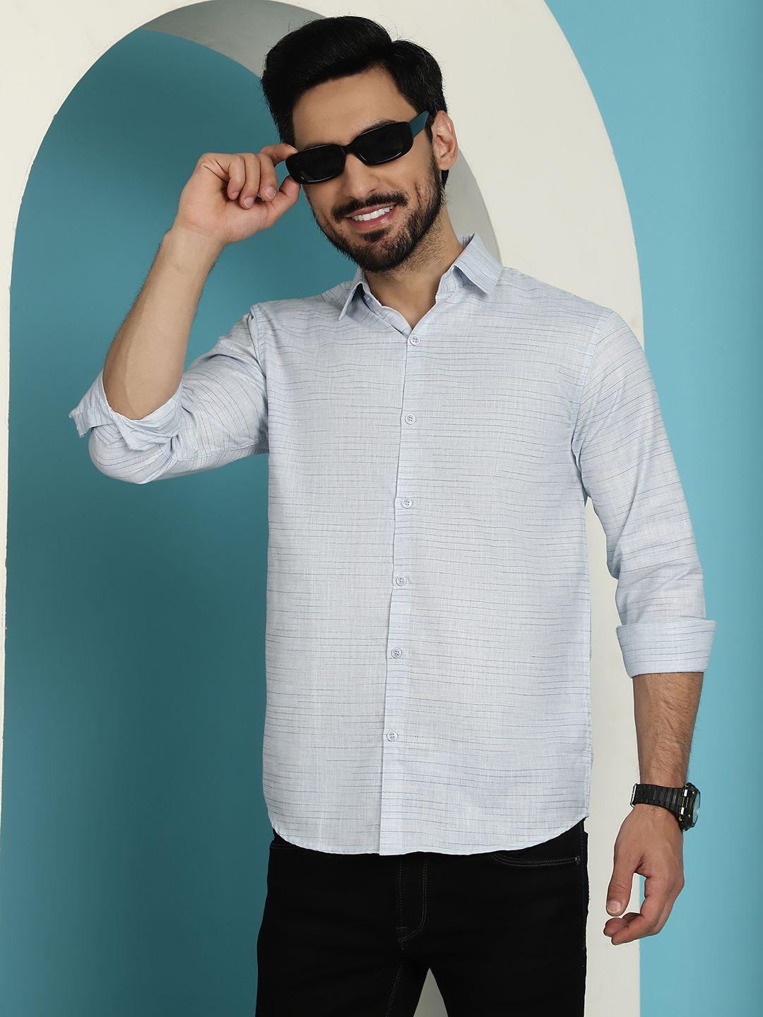 indian needle classic opaque cotton casual shirt