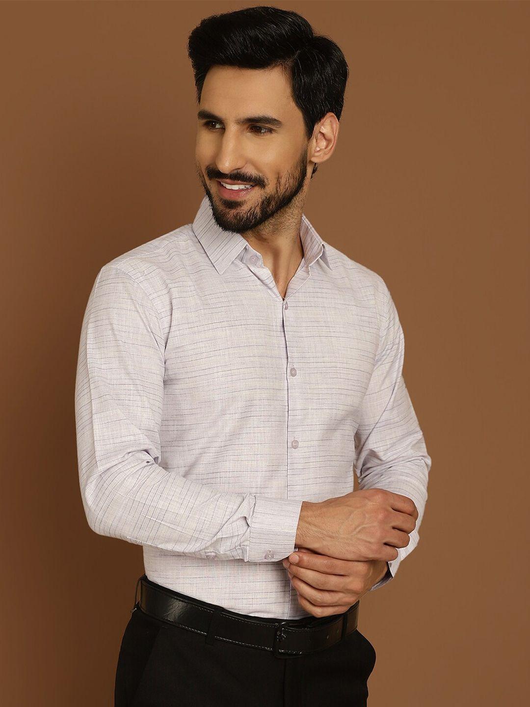 indian needle classic regular fit long sleeves cotton formal shirt