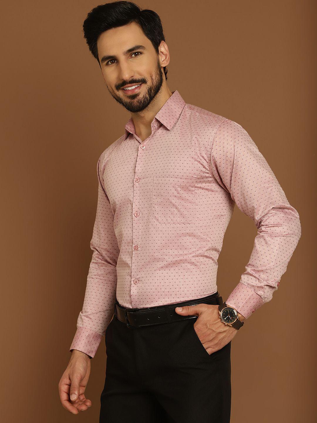 indian needle coral classic opaque pure cotton formal shirt