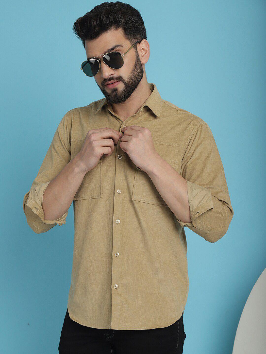 indian needle men classic opaque casual shirt