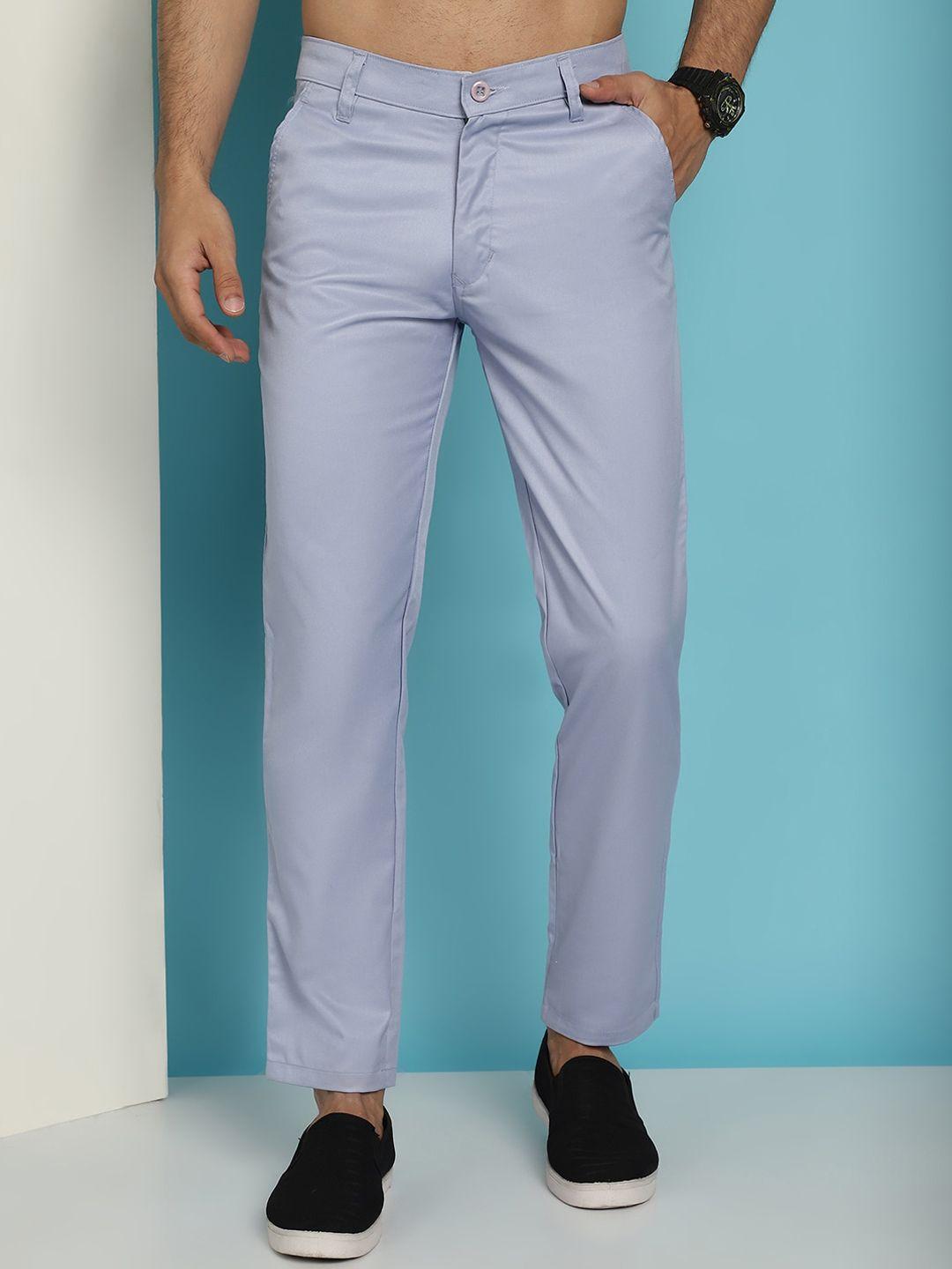 indian needle men relaxed tapered fit cotton easy wash trouser