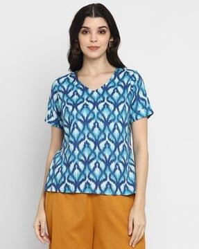 indian print cotton top