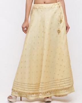 indian print flared skirt