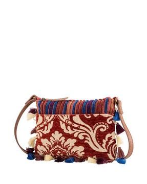 indian print shoulder handbag