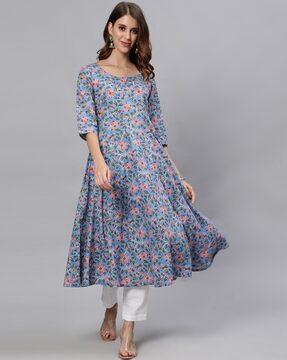 indian printed straight kurta